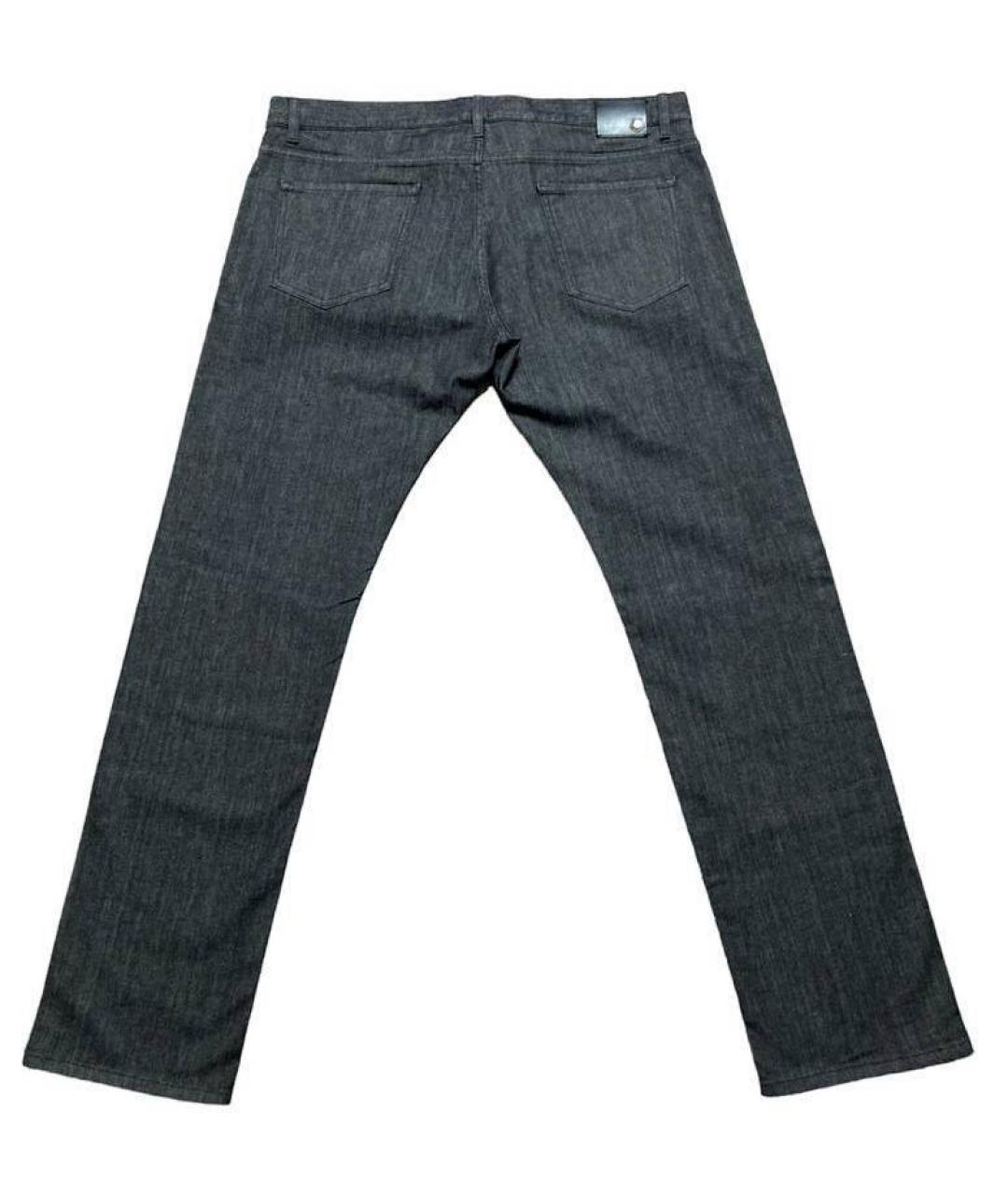 ZZEGNA Серые хлопко-полиэстеровые прямые джинсы, фото 2