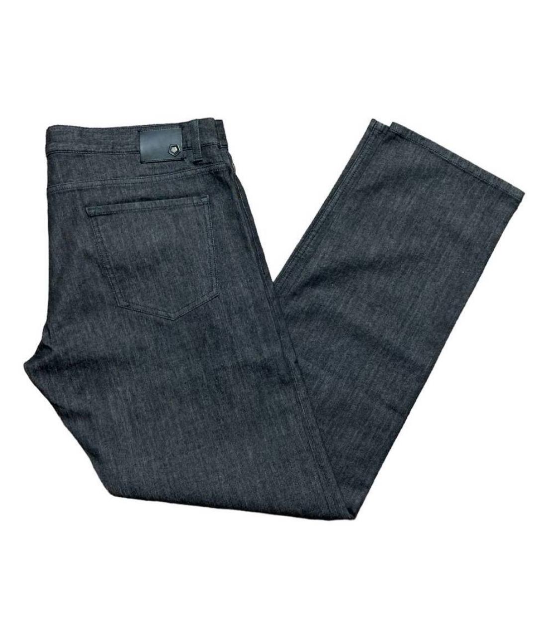 ZZEGNA Серые хлопко-полиэстеровые прямые джинсы, фото 6