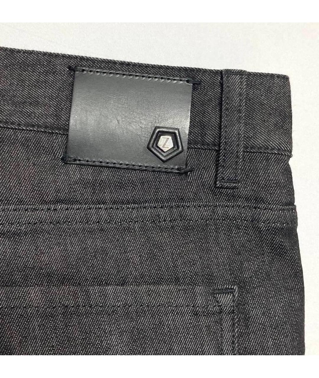 ZZEGNA Серые хлопко-полиэстеровые прямые джинсы, фото 7