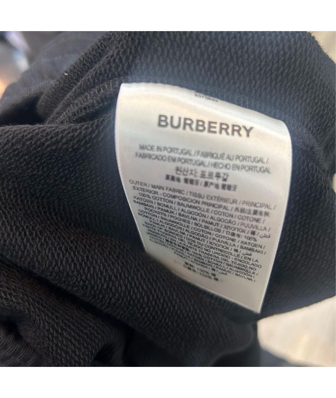 BURBERRY Черные хлопковые шорты, фото 3