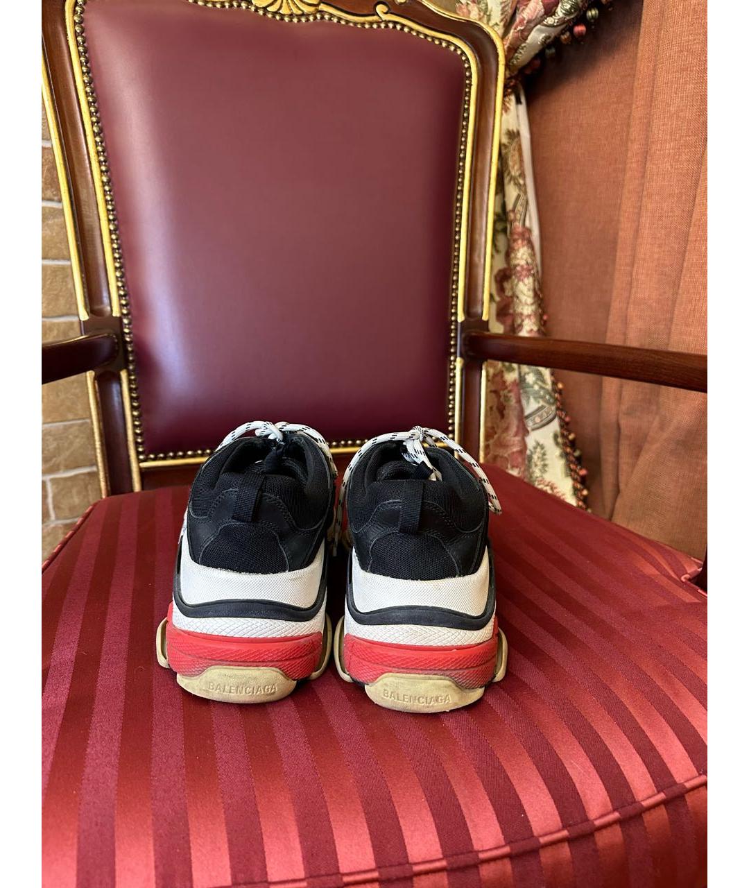 BALENCIAGA Черные низкие кроссовки / кеды, фото 4