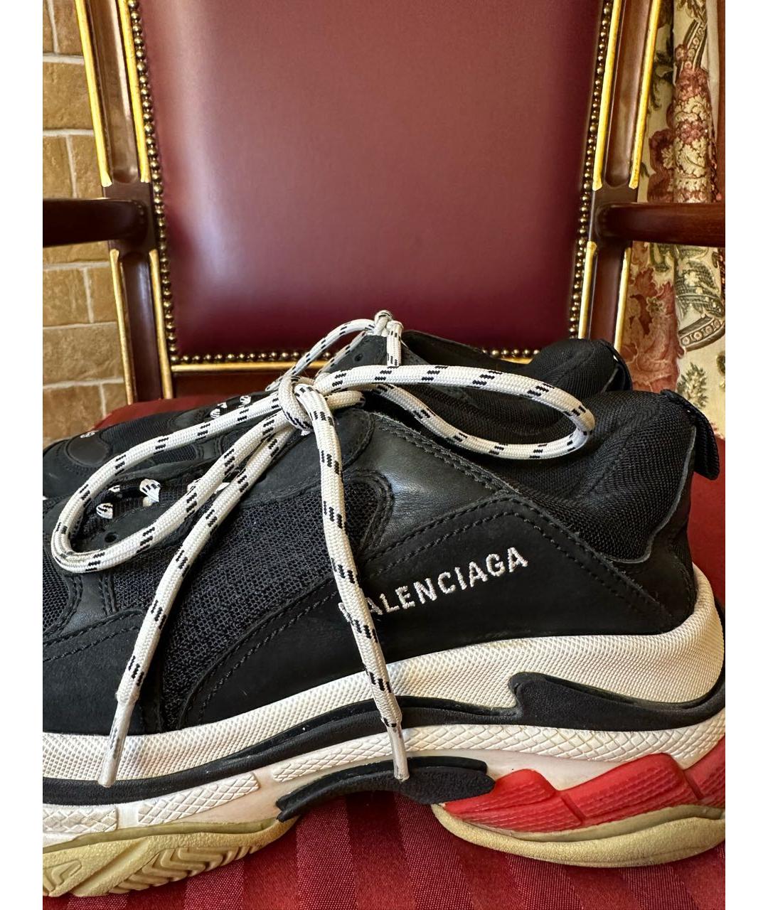 BALENCIAGA Черные низкие кроссовки / кеды, фото 5