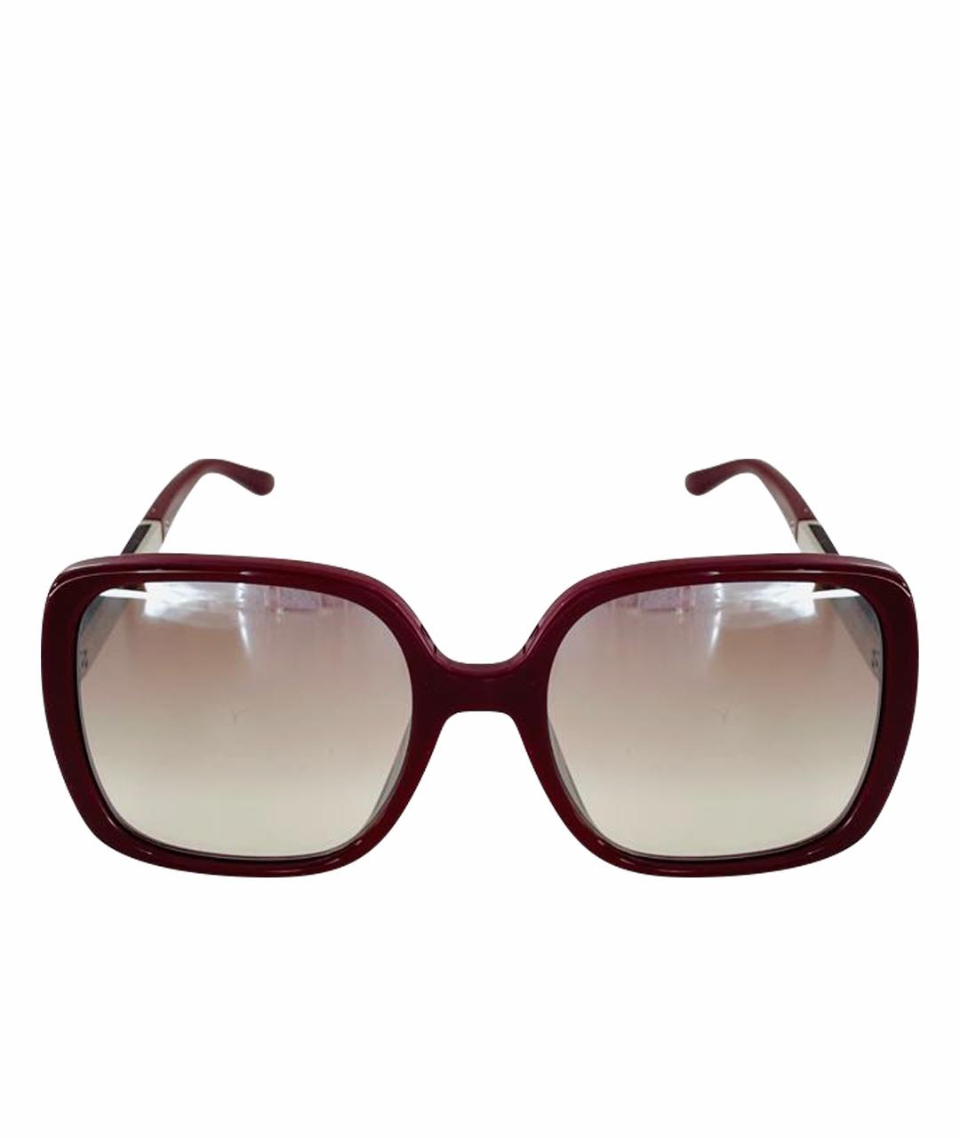 JIMMY CHOO Бордовые пластиковые солнцезащитные очки, фото 1