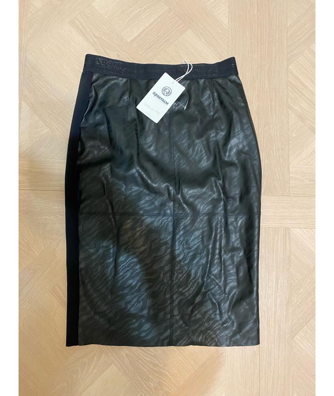 SPORTALM Черная полиамидовая юбка миди, фото 7