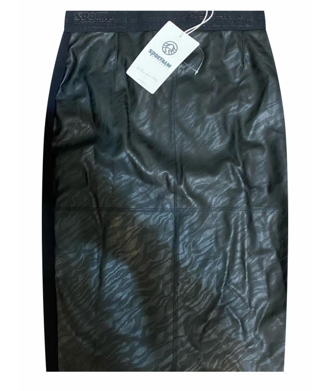 SPORTALM Черная полиамидовая юбка миди, фото 1