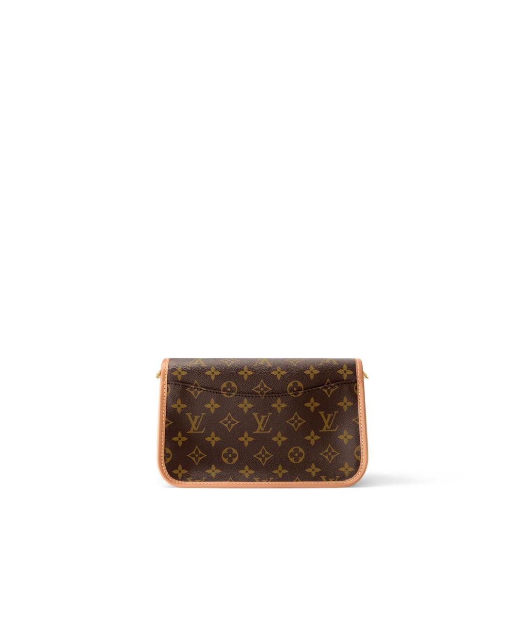 LOUIS VUITTON Коричневая кожаная сумка через плечо, фото 3
