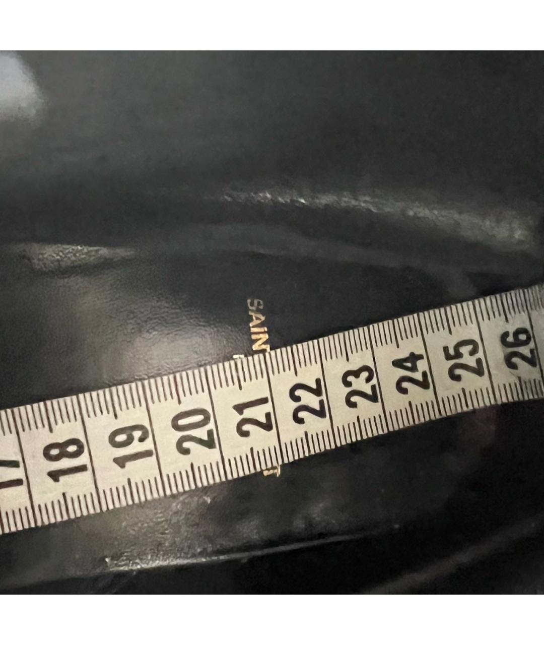 SAINT LAURENT Черные кожаные ботинки, фото 8