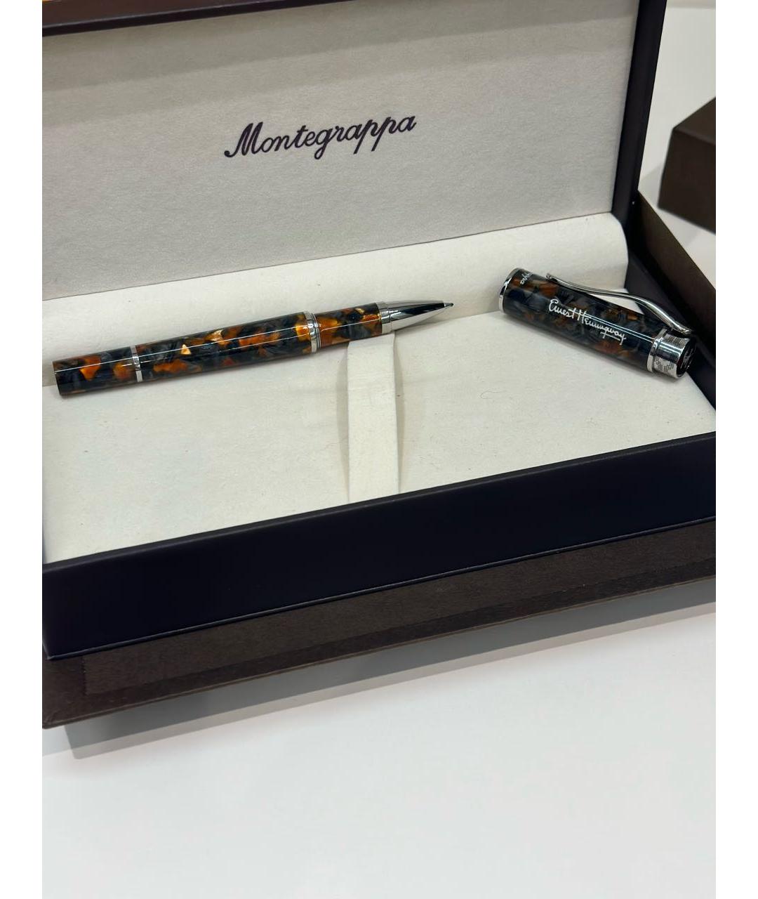 MONTEGRAPPA Коричневая стеклянная шариковая ручка, фото 3