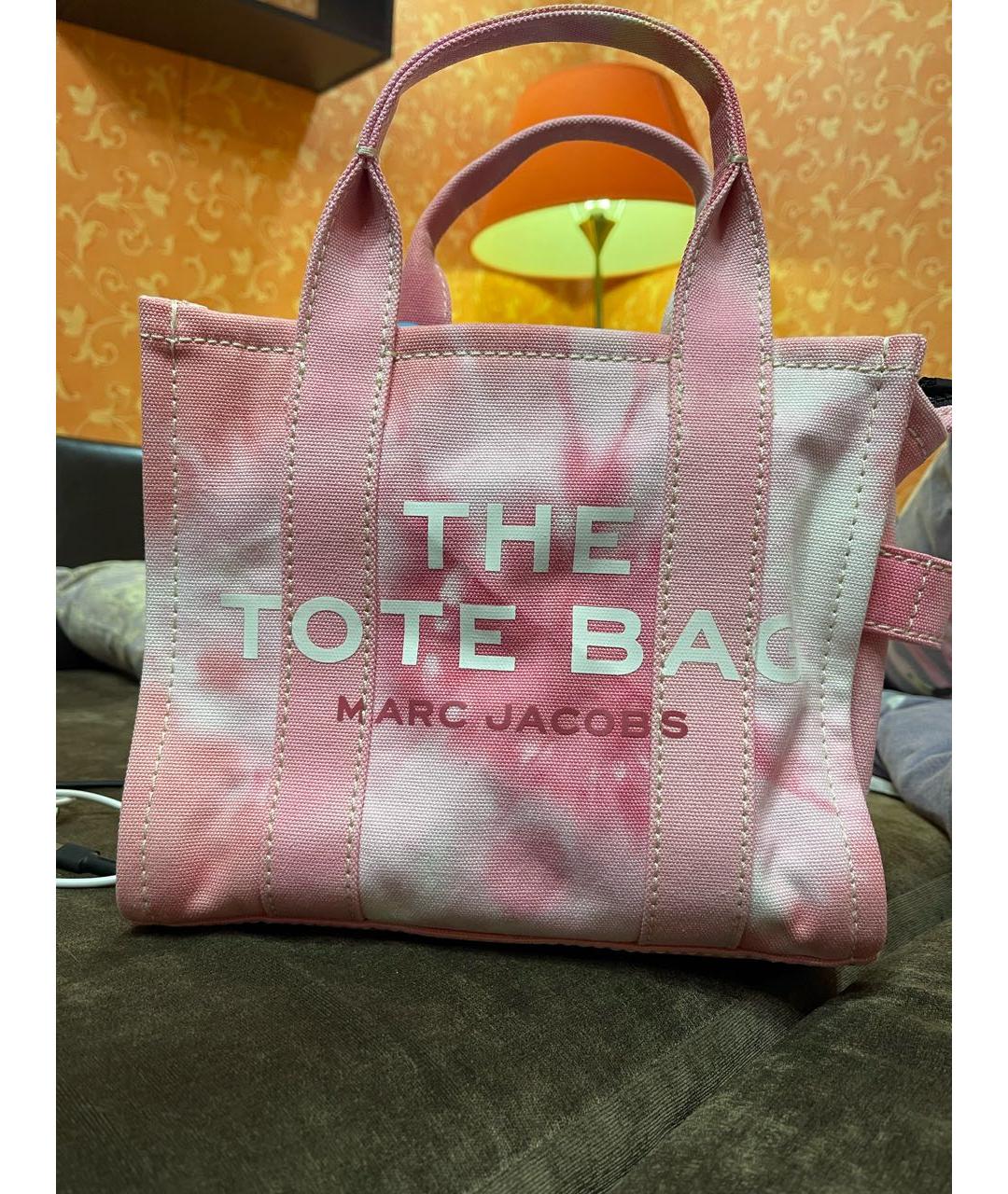 MARC JACOBS Розовая тканевая сумка тоут, фото 8