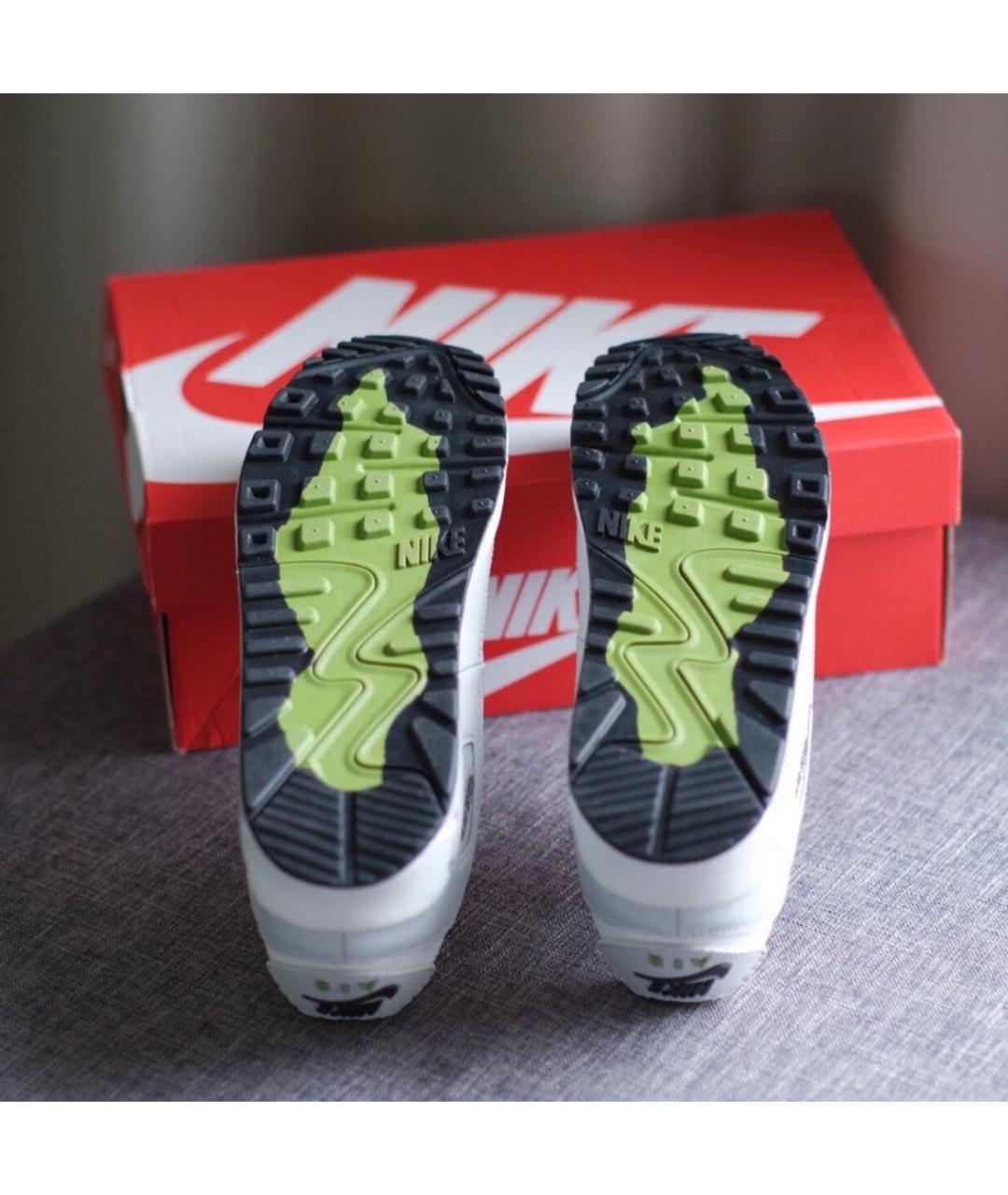 NIKE Серые кожаные низкие кроссовки / кеды, фото 6