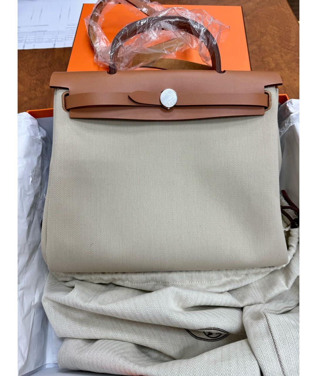 HERMES PRE-OWNED Бежевая сумка через плечо, фото 6