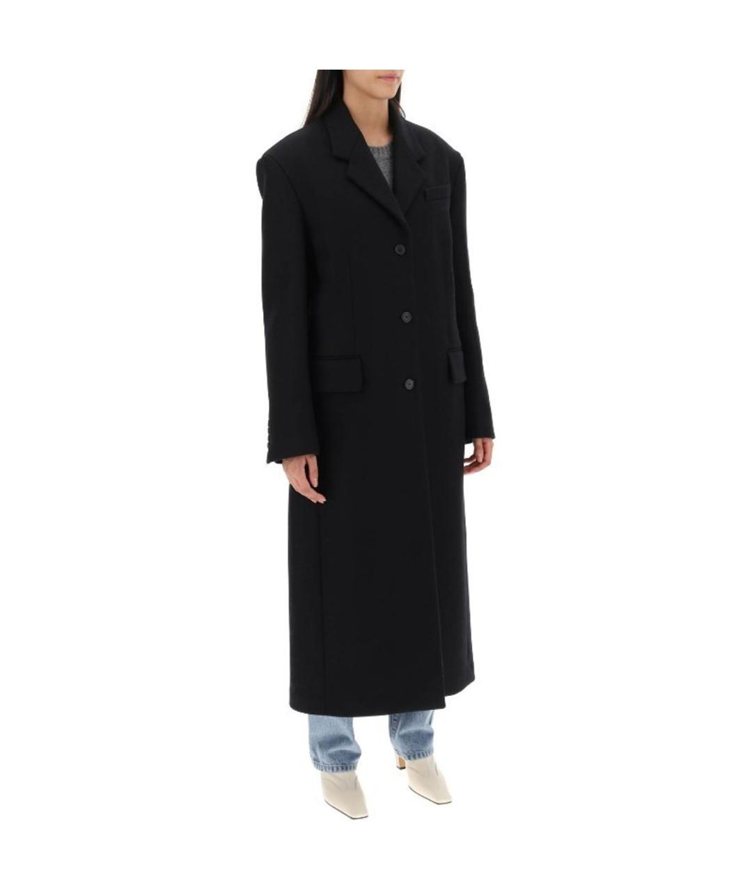 KHAITE Черное шерстяное пальто, фото 2