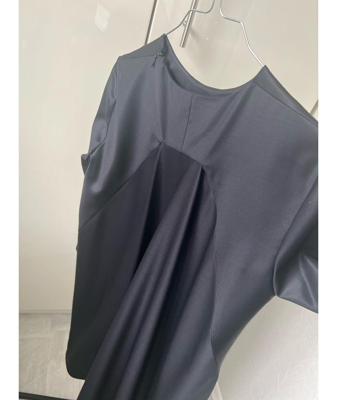COS Темно-синее шерстяное повседневное платье, фото 6