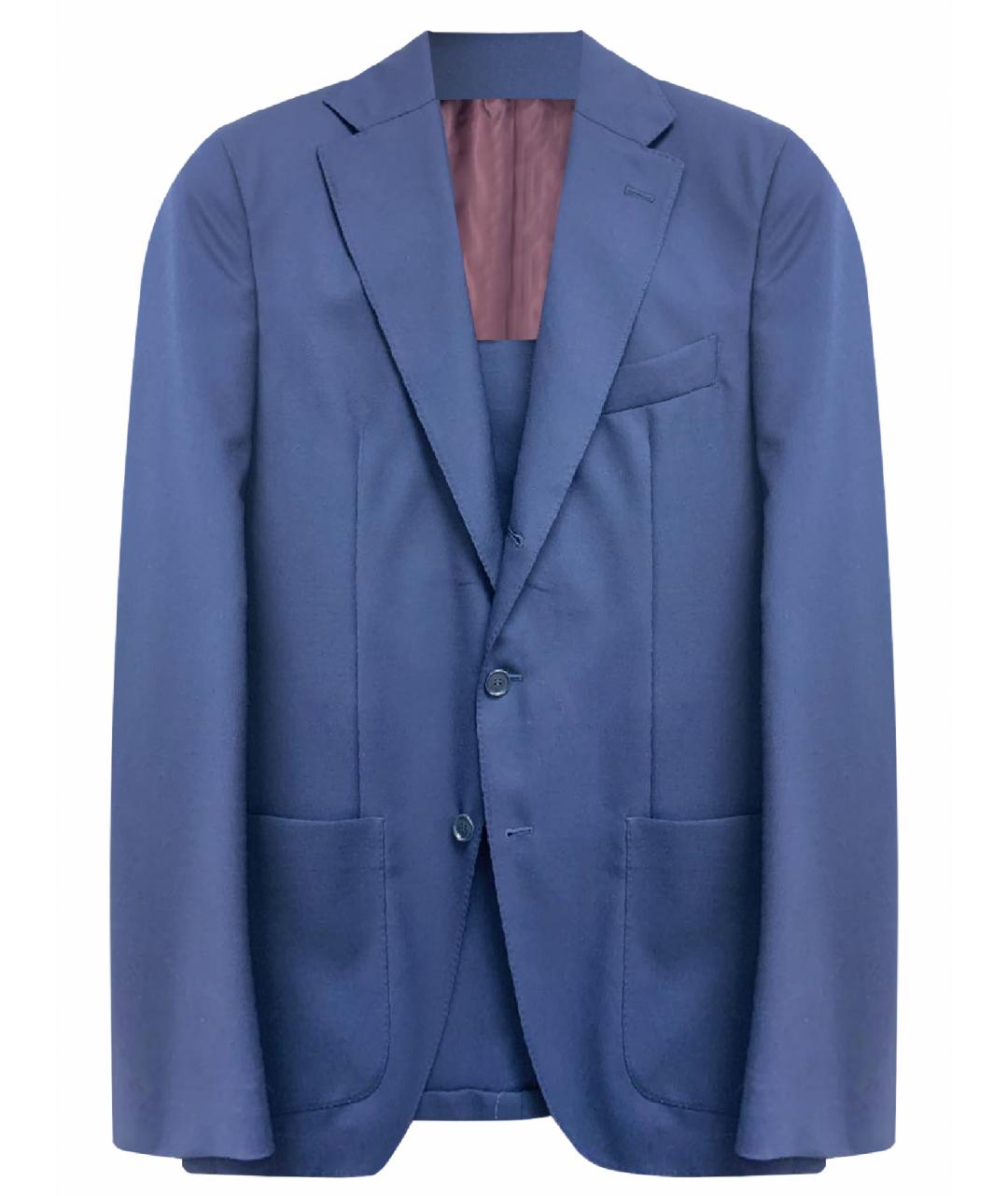 LORO PIANA Синий шерстяной пиджак, фото 1