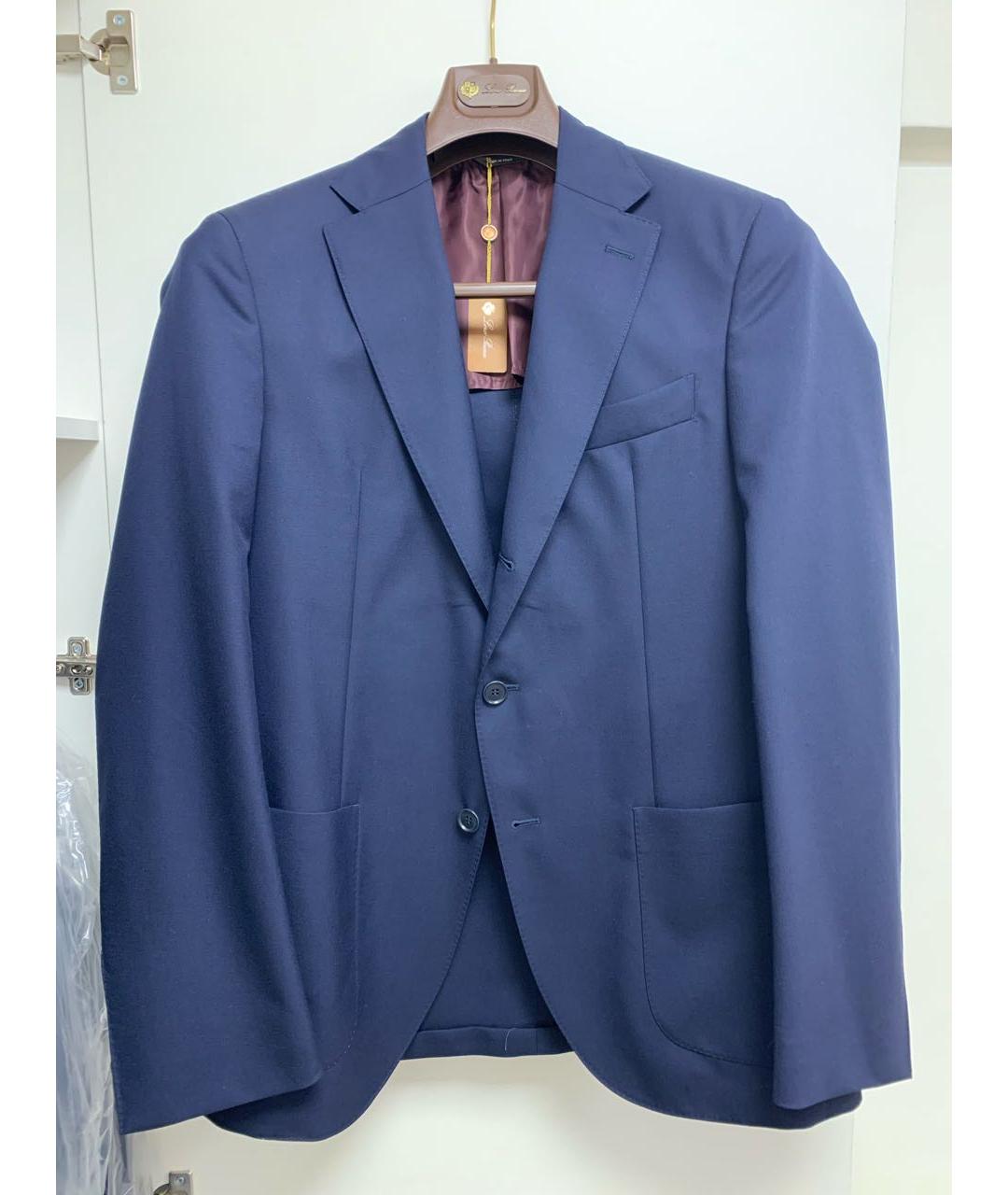 LORO PIANA Синий шерстяной пиджак, фото 6