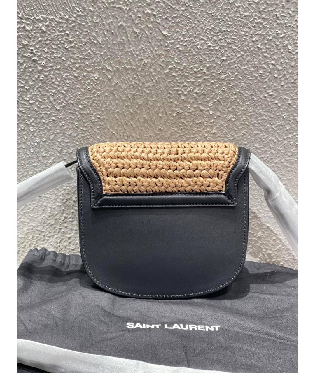 SAINT LAURENT Бежевая пелетеная сумка через плечо, фото 2