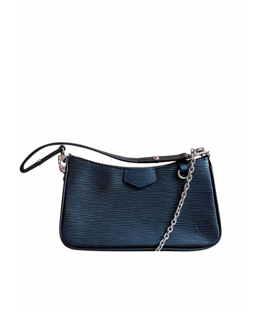 LOUIS VUITTON Черная кожаная сумка через плечо, фото 1