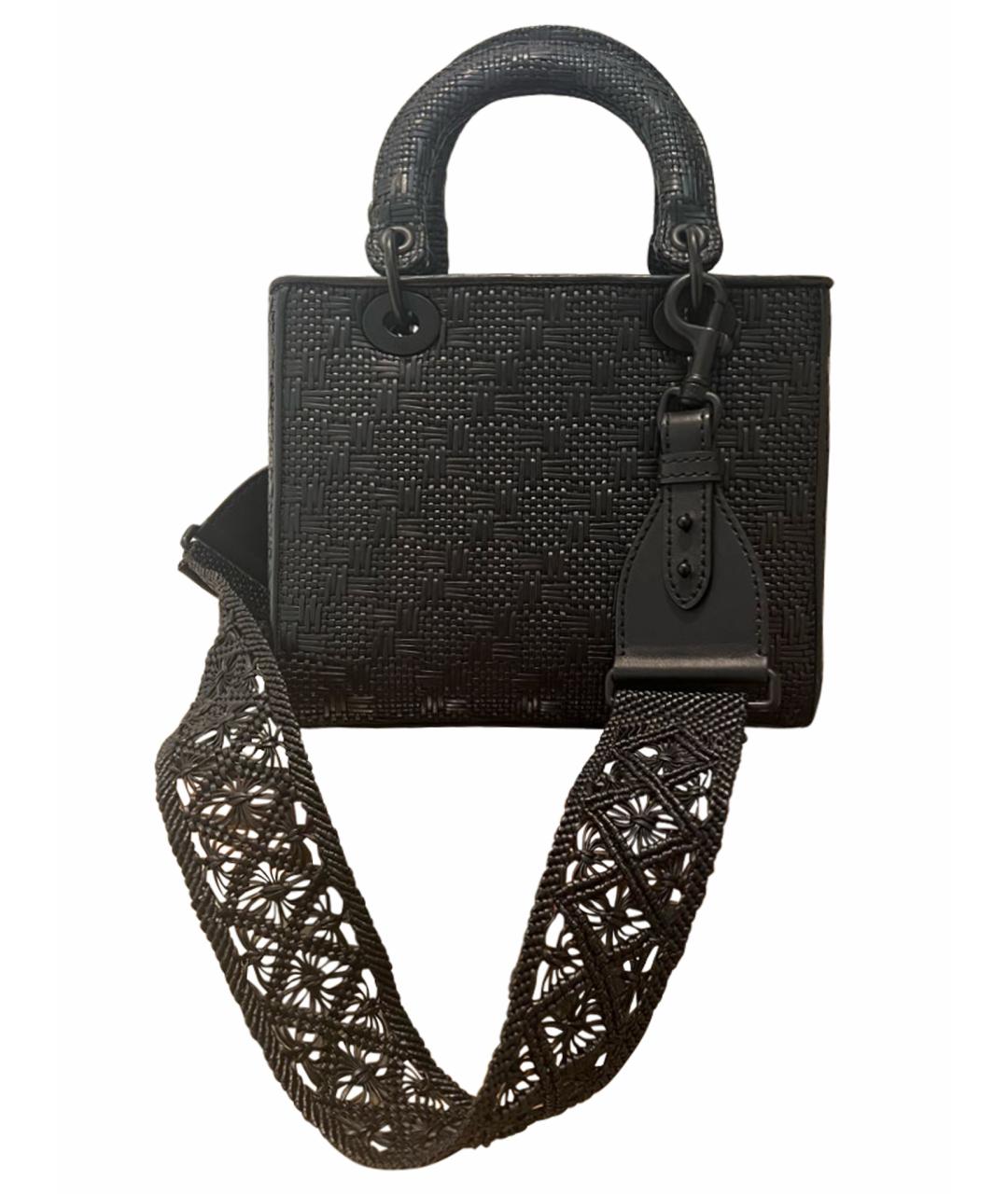 CHRISTIAN DIOR Черная кожаная сумка с короткими ручками, фото 1