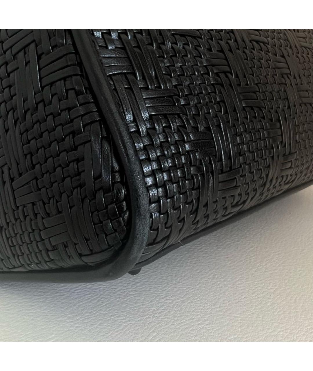 CHRISTIAN DIOR Черная кожаная сумка с короткими ручками, фото 8