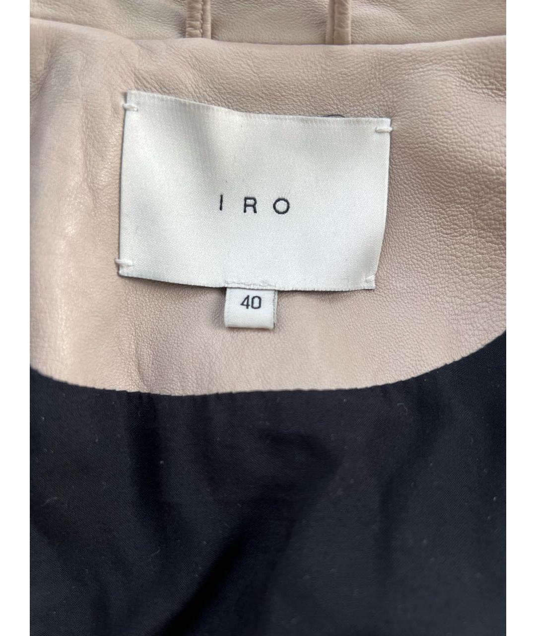 IRO Бежевая кожаная куртка, фото 5