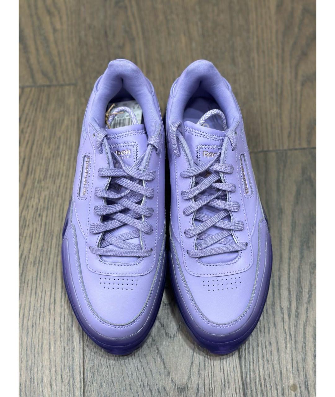 REEBOK Фиолетовые кожаные кроссовки, фото 4