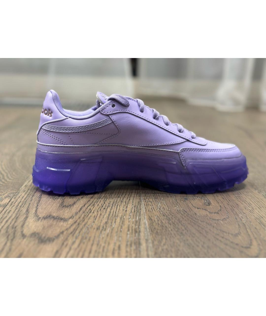 REEBOK Фиолетовые кожаные кроссовки, фото 5