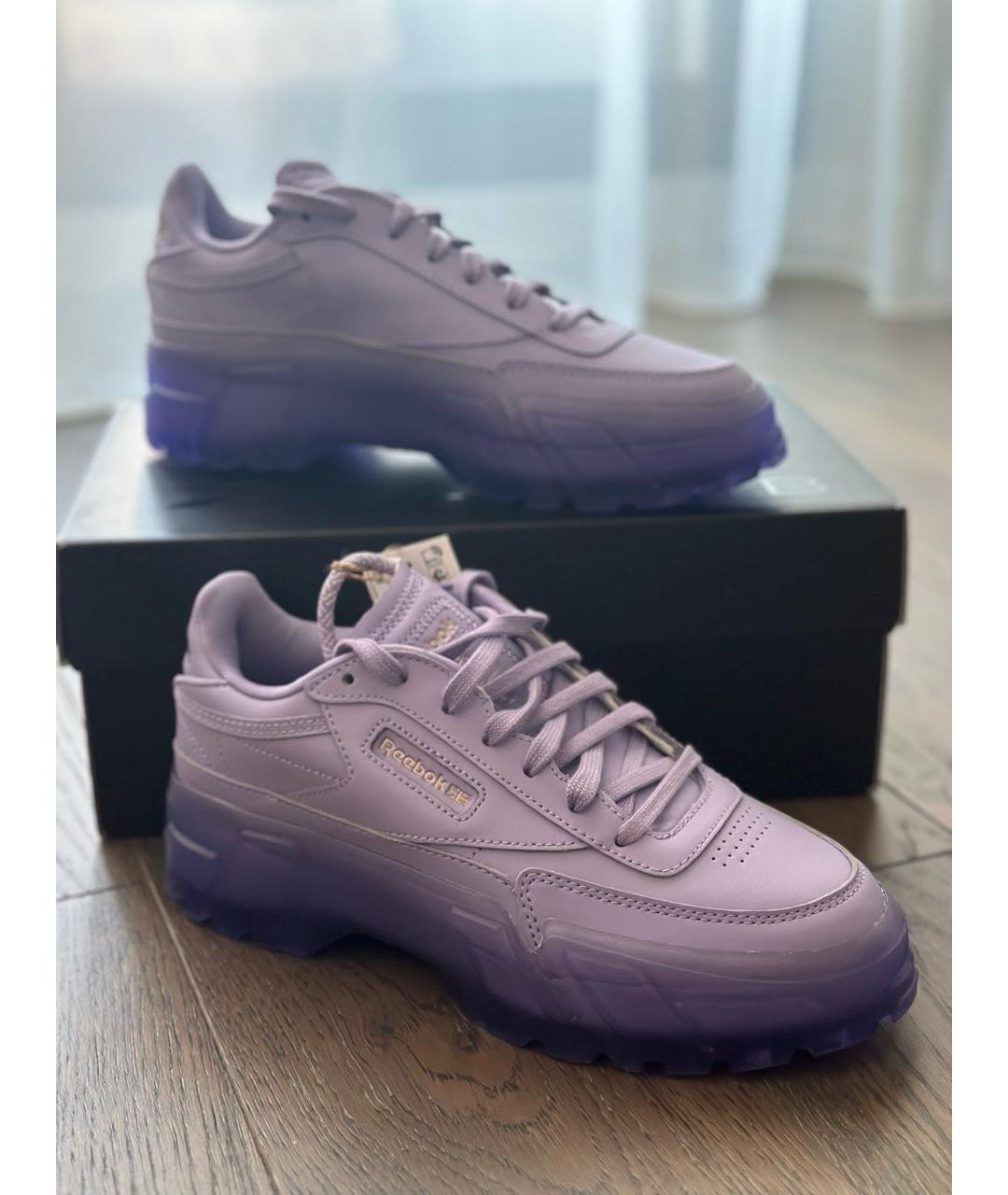 REEBOK Фиолетовые кожаные кроссовки, фото 3