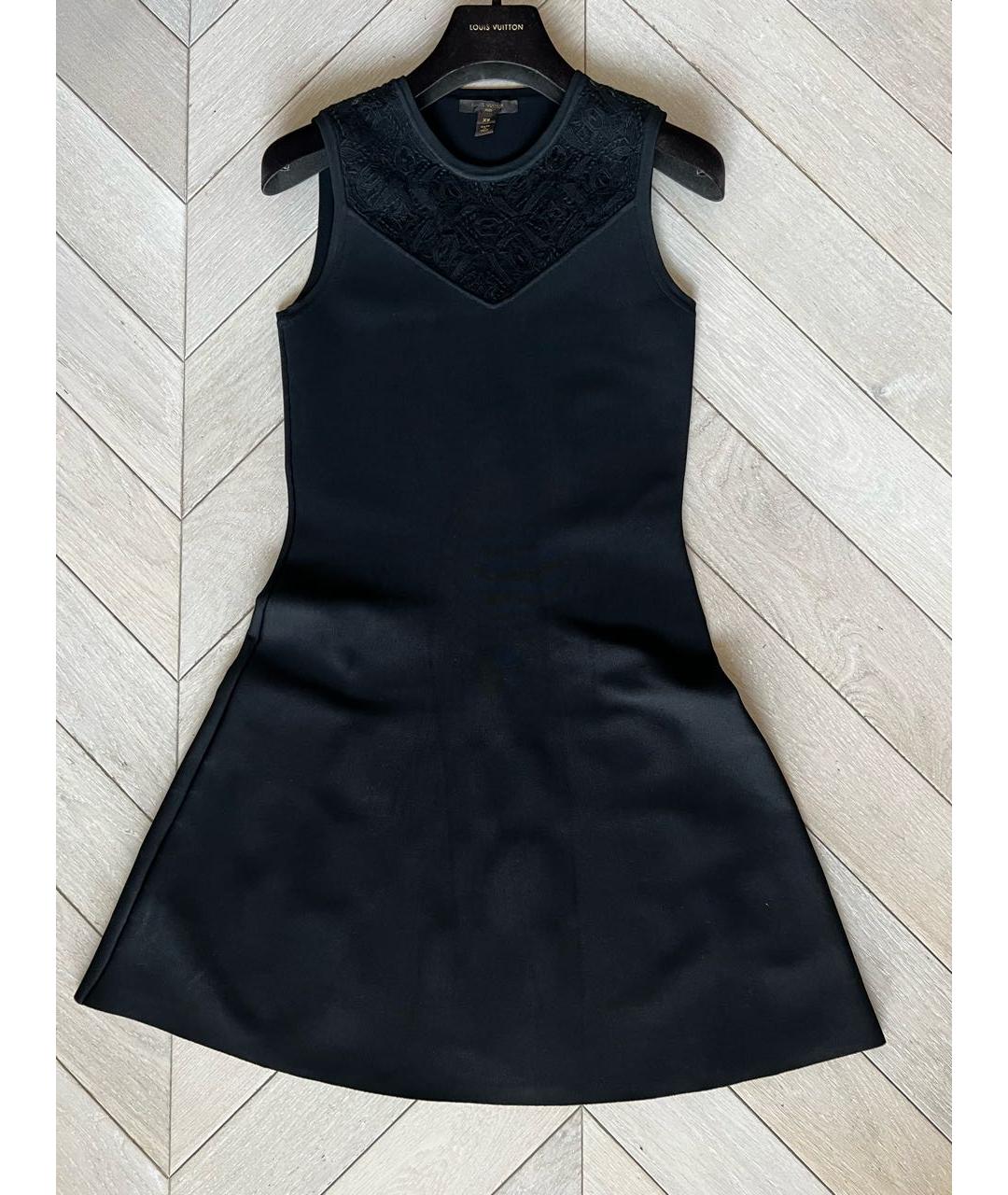 LOUIS VUITTON PRE-OWNED Черное вискозное платье, фото 5