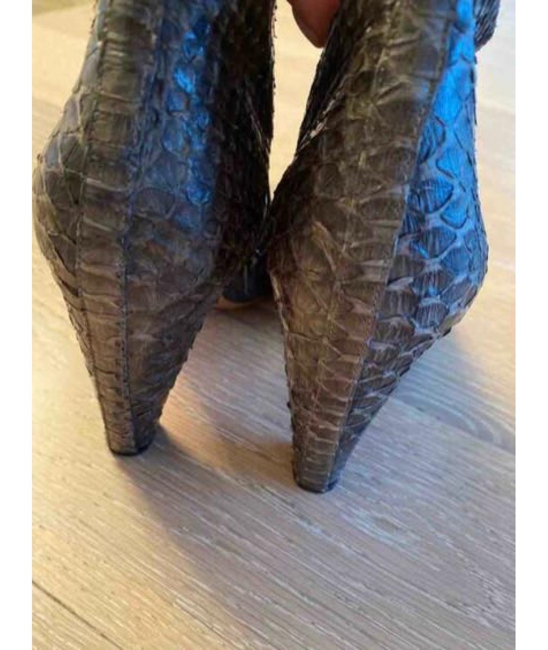 MAISON MARGIELA Синие туфли из экзотической кожи, фото 3