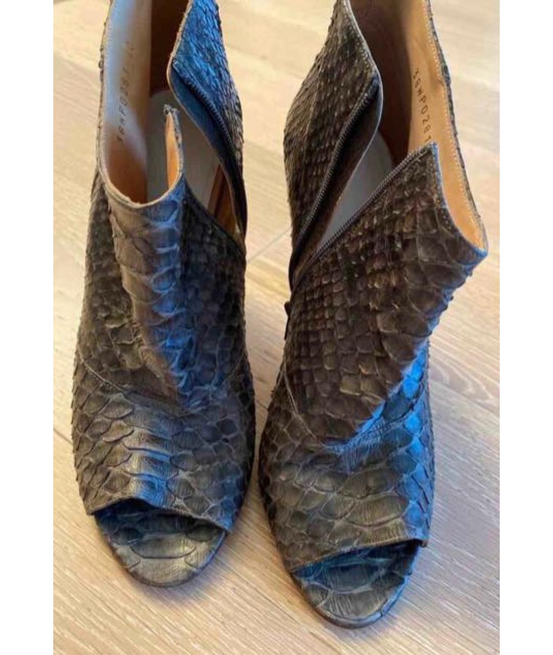 MAISON MARGIELA Синие туфли из экзотической кожи, фото 2