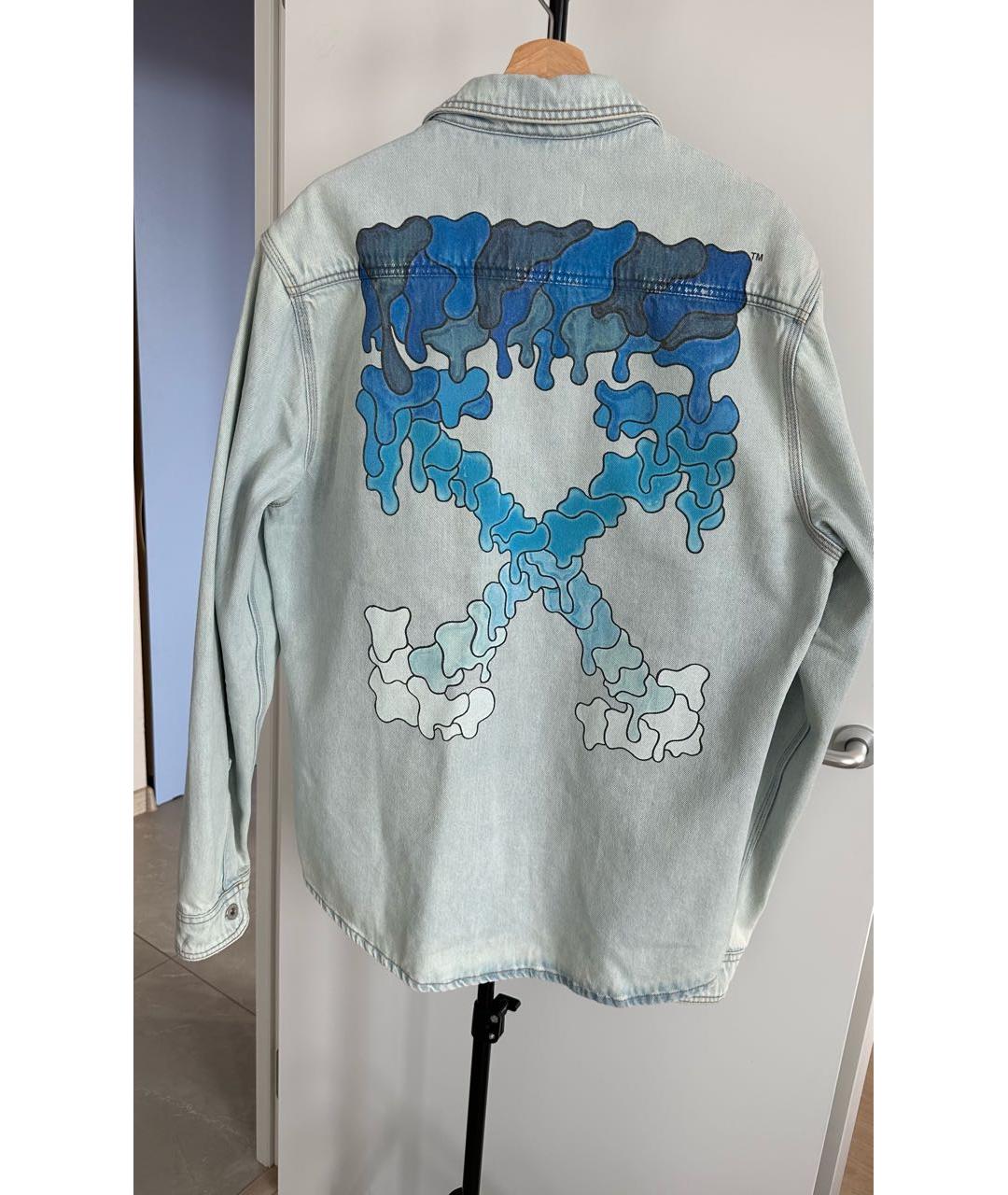 OFF-WHITE Голубая хлопковая кэжуал рубашка, фото 2