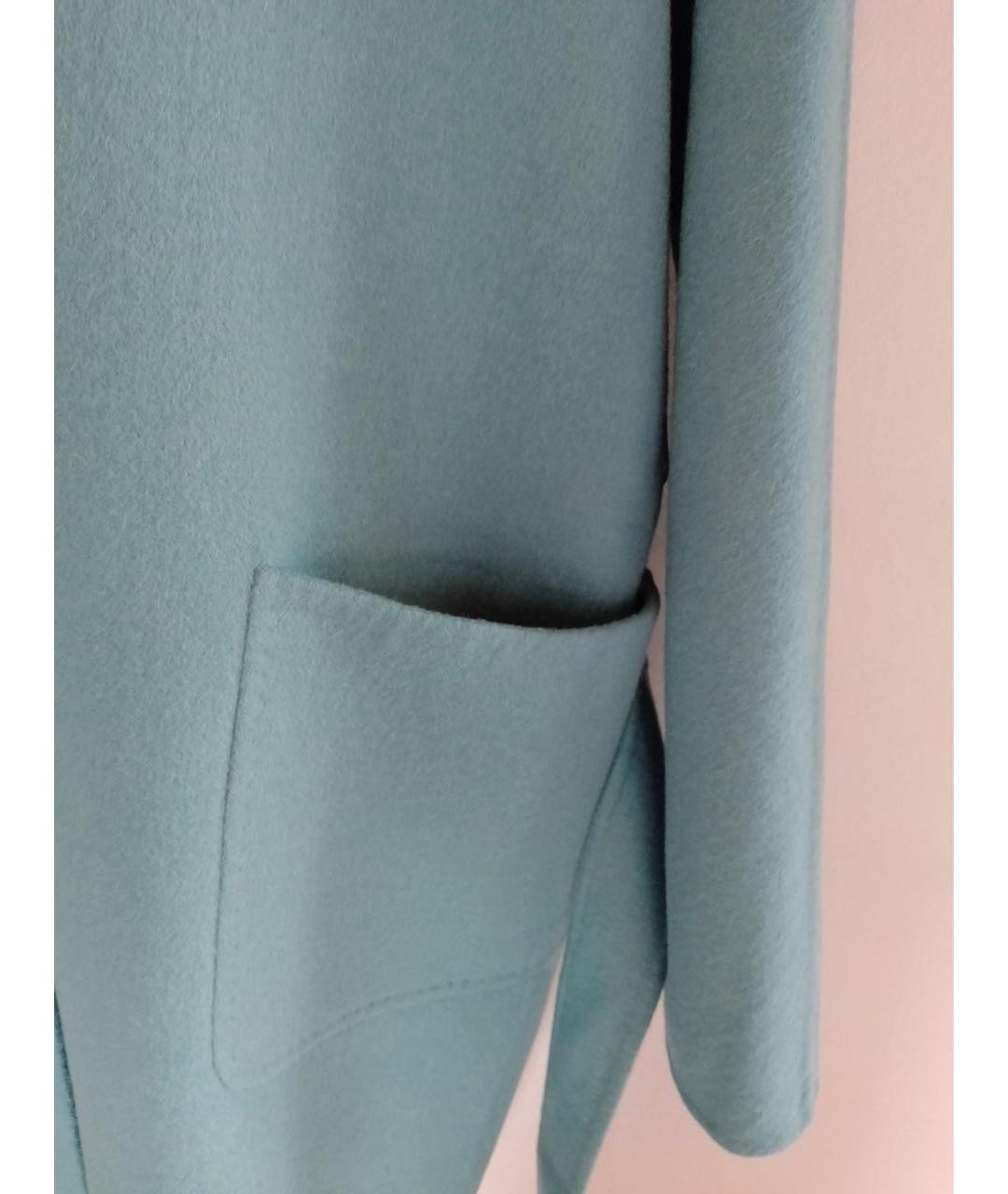 MAX MARA Бирюзовое шерстяное пальто, фото 3