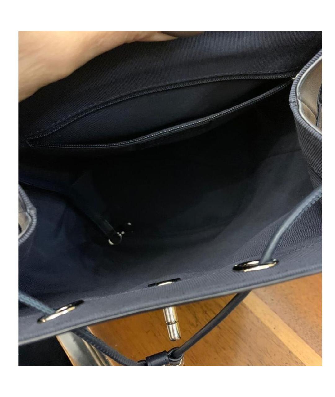 CHANEL PRE-OWNED Темно-синий кожаный рюкзак, фото 6