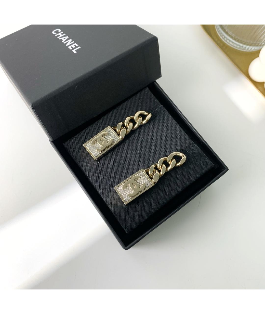 CHANEL Золотые серьги, фото 6