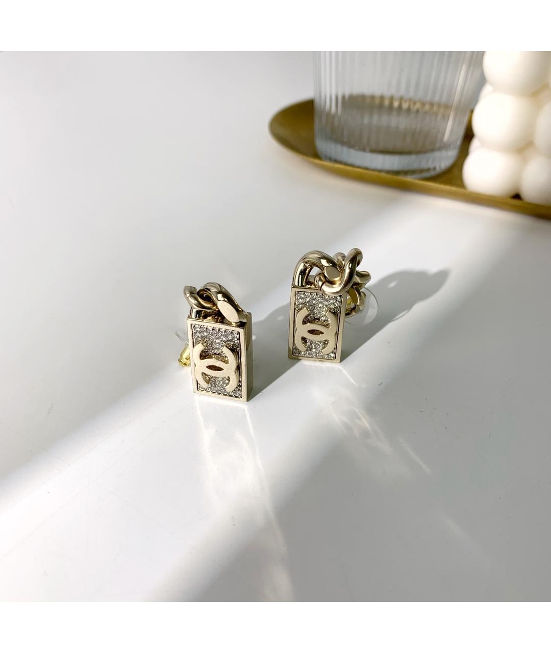 CHANEL Золотые серьги, фото 2
