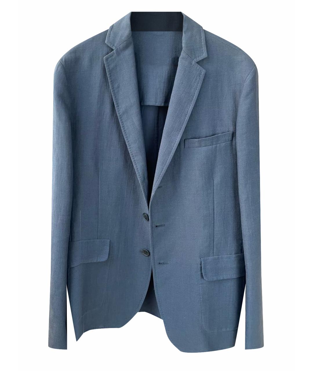 ERMANNO SCERVINO Голубой хлопковый пиджак, фото 1