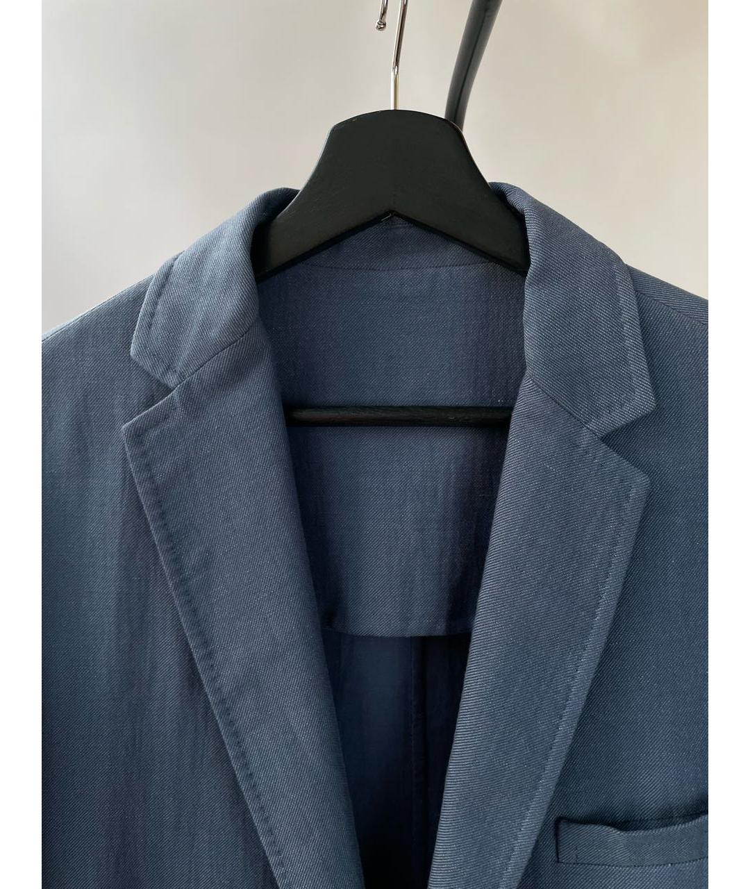 ERMANNO SCERVINO Голубой хлопковый пиджак, фото 4