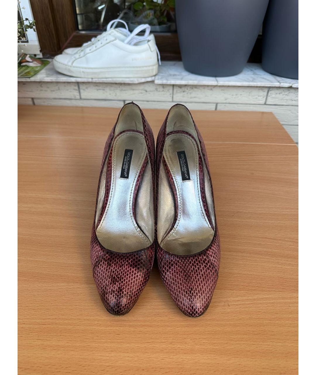 DOLCE&GABBANA Розовые туфли из экзотической кожи, фото 4