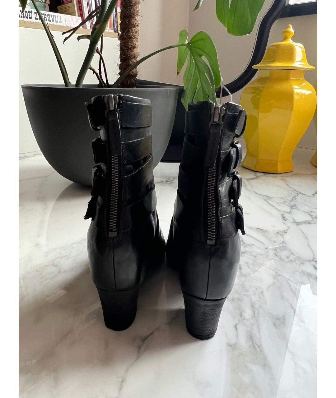 MARSELL Черные кожаные ботинки, фото 4