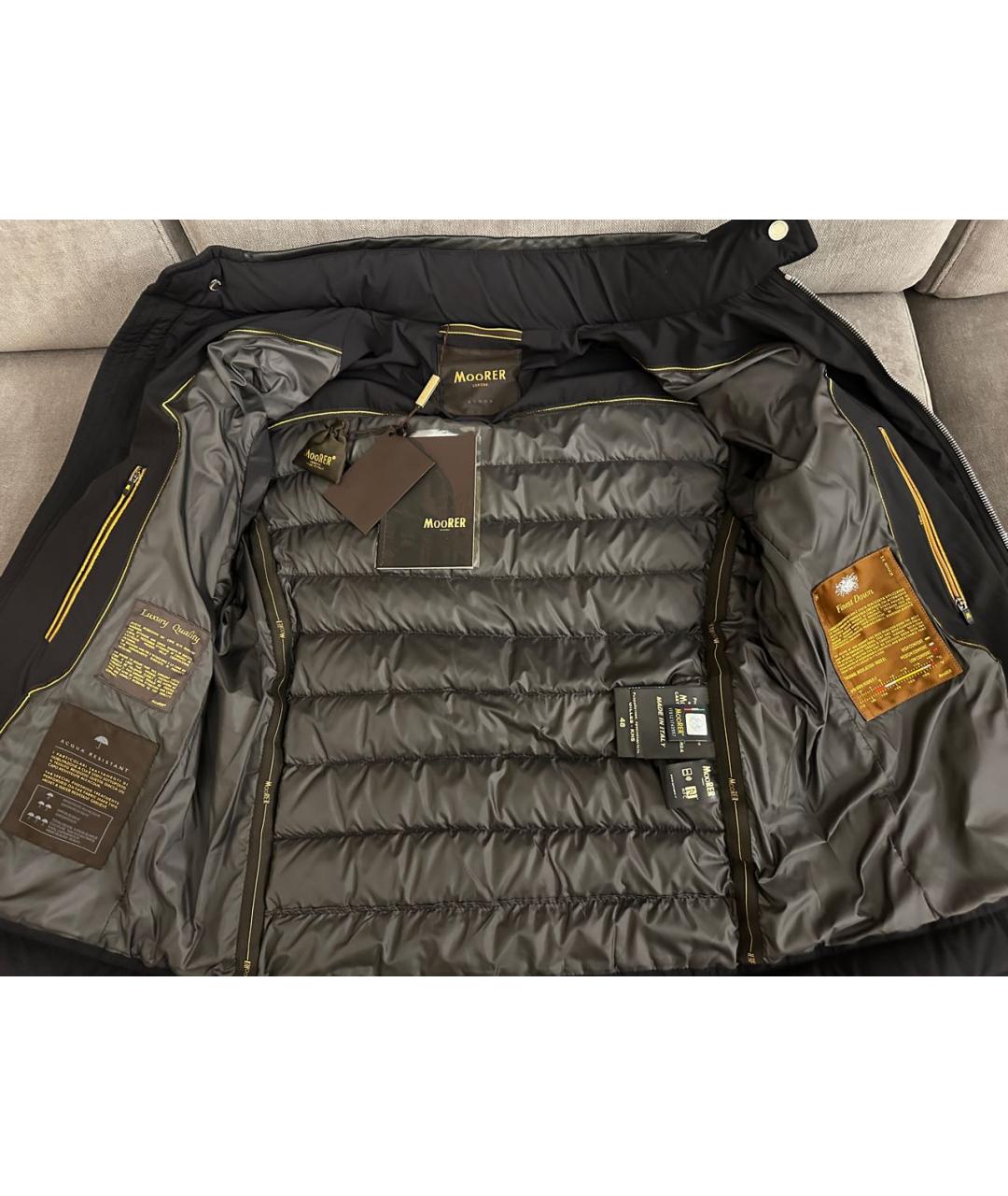 MOORER Черная полиамидовая куртка, фото 2