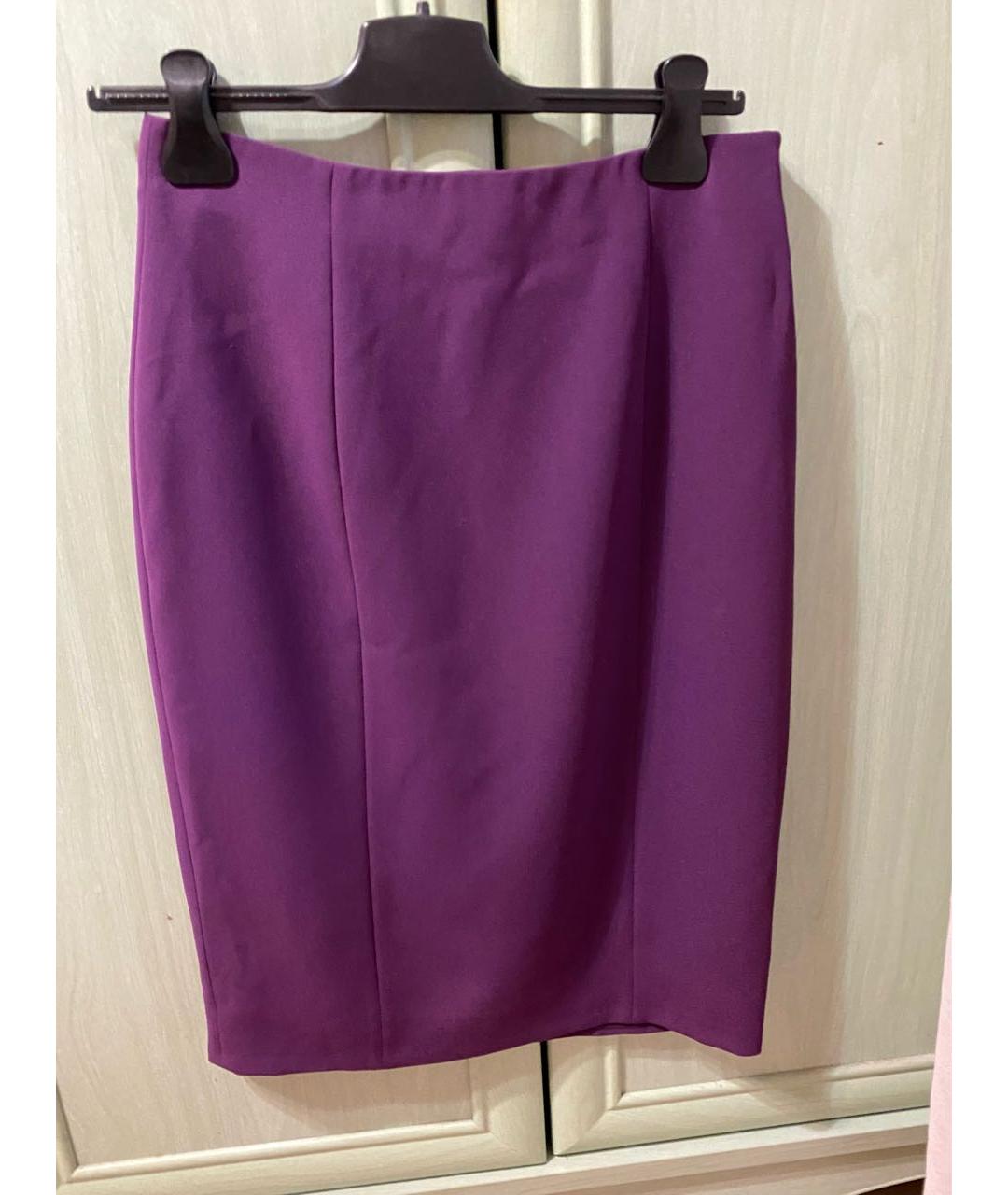 MAX MARA STUDIO Фиолетовая юбка миди, фото 7