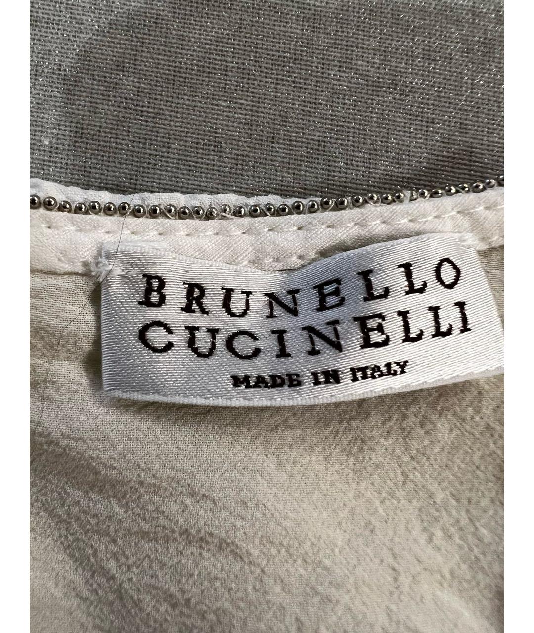 BRUNELLO CUCINELLI Бежевая льняная блузы, фото 3