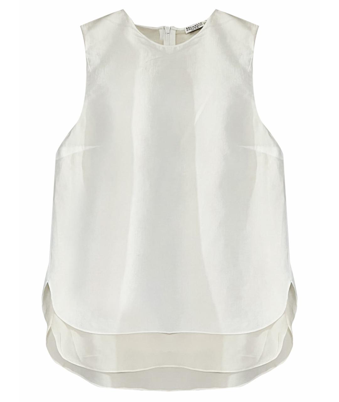 BRUNELLO CUCINELLI Бежевая льняная блузы, фото 1