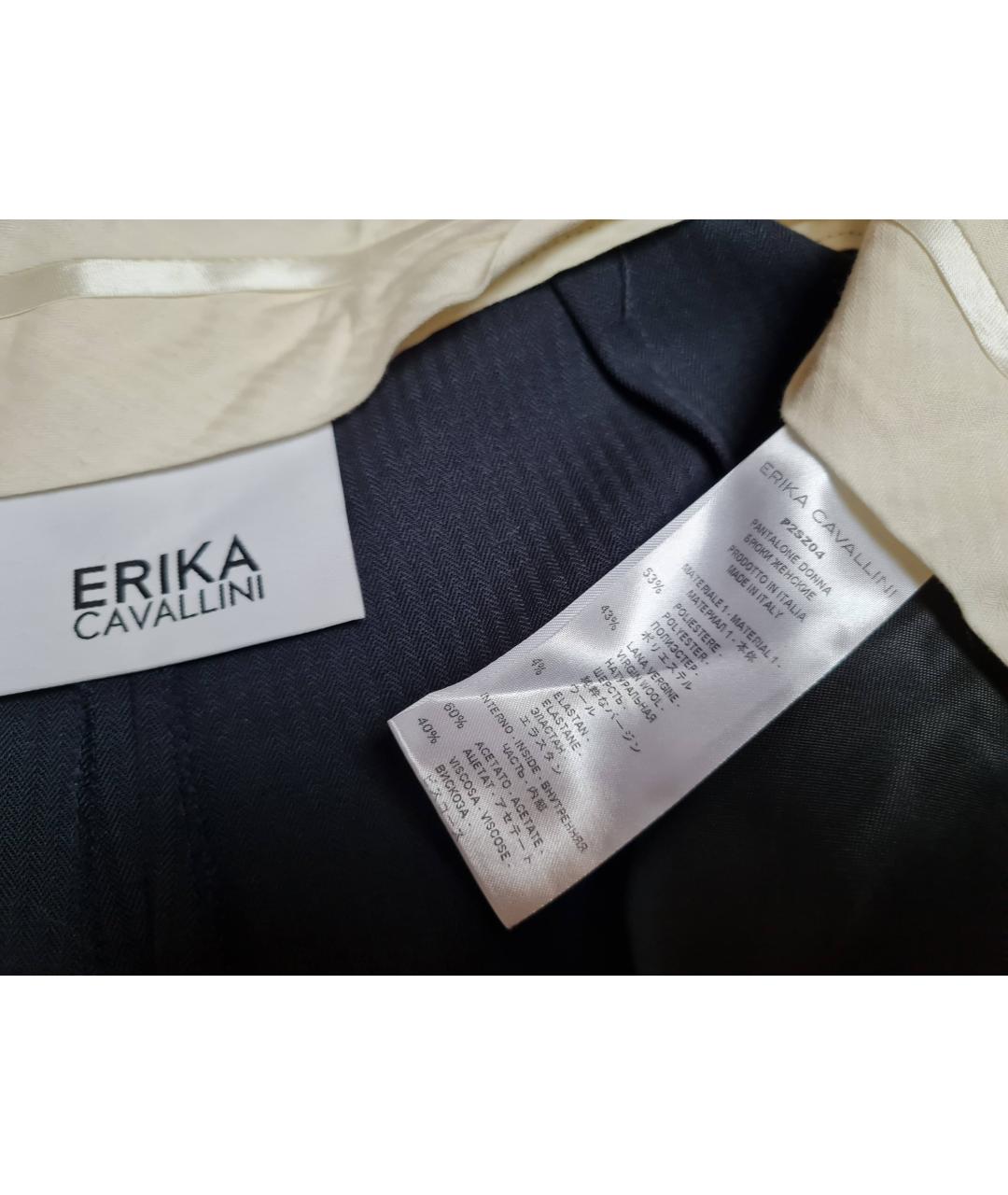 ERIKA CAVALLINI Темно-синие шерстяные шорты, фото 3