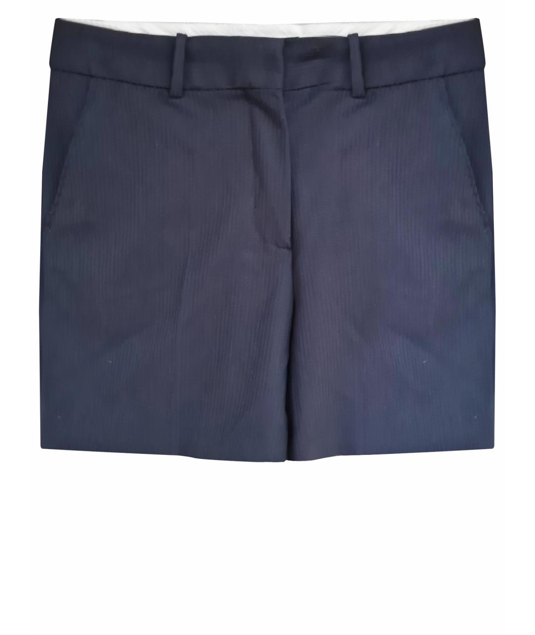 ERIKA CAVALLINI Темно-синие шерстяные шорты, фото 1