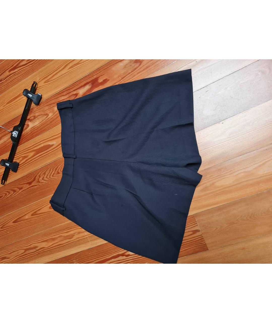 ERIKA CAVALLINI Темно-синие шерстяные шорты, фото 2