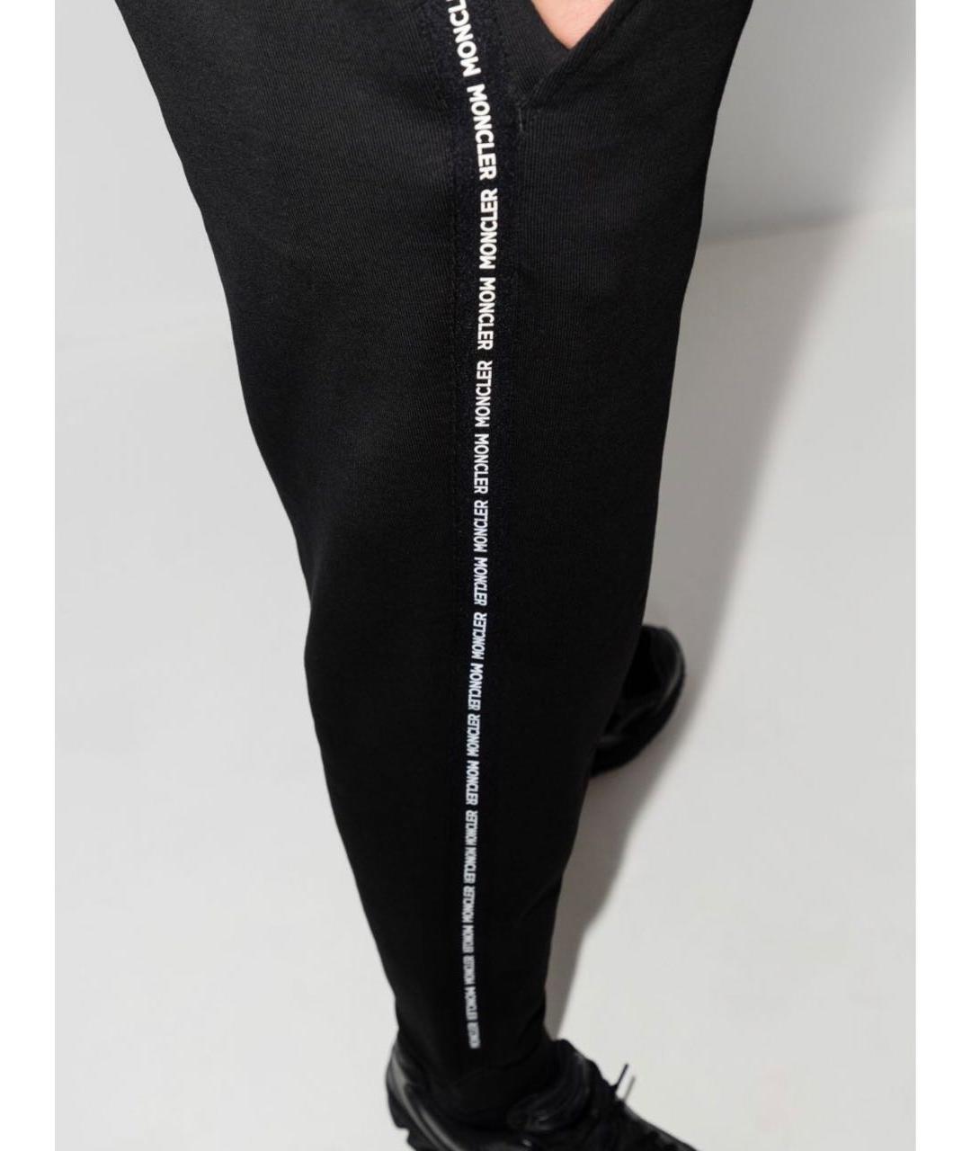 MONCLER Черные хлопковые спортивные брюки и шорты, фото 8