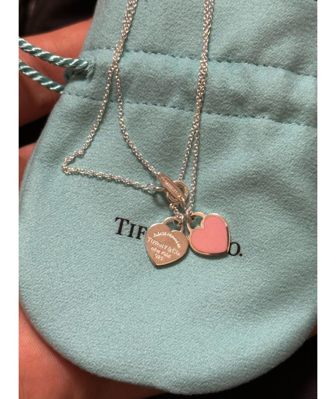TIFFANY&CO Розовая серебряная подвеска, фото 4