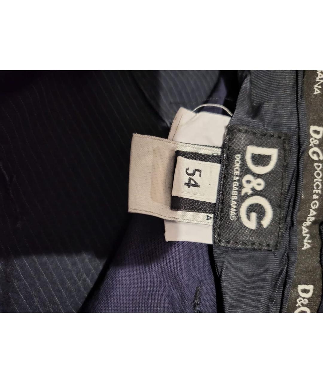 DOLCE&GABBANA Темно-синий классический костюм, фото 4
