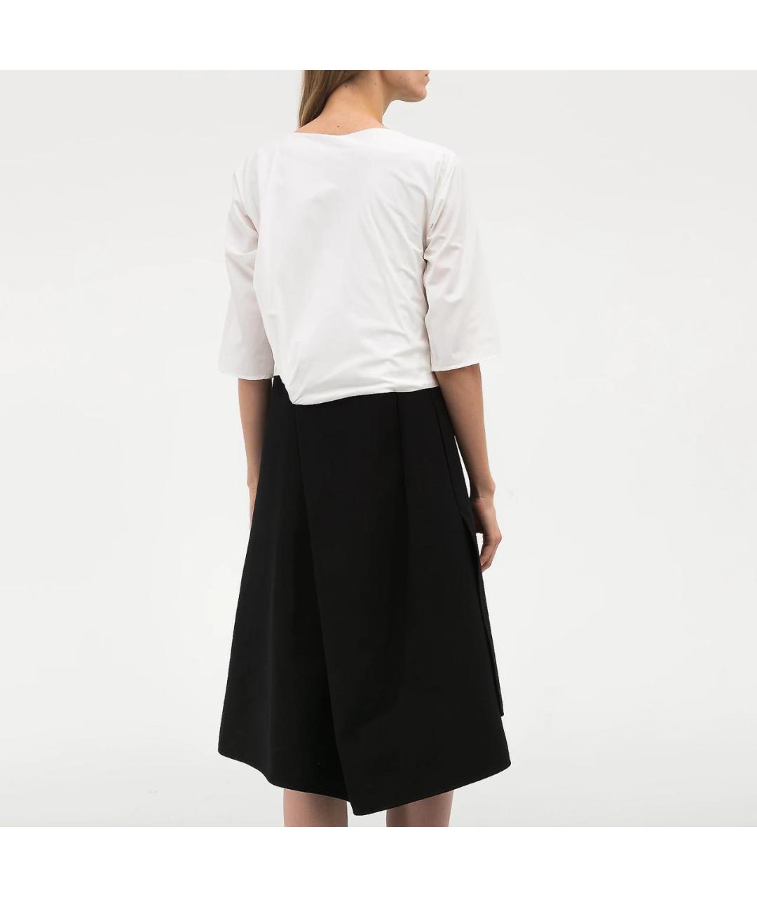 JIL SANDER Черное хлопковое повседневное платье, фото 4